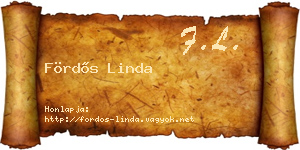 Fördős Linda névjegykártya
